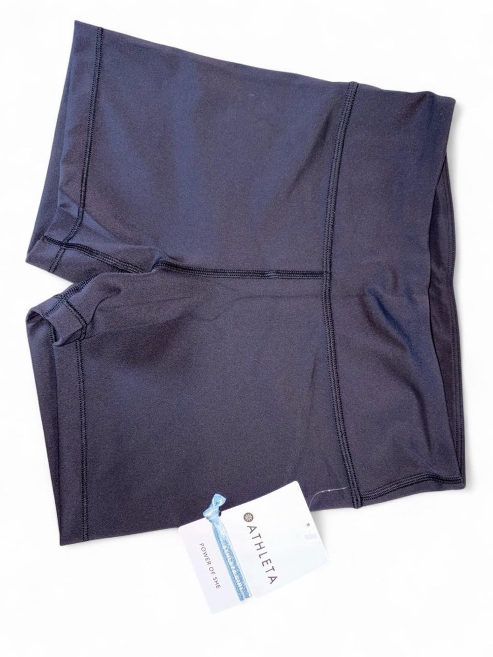 Athleta Black High-Rise Bike Shorts with Wide Waistband-US Girl XL (14)